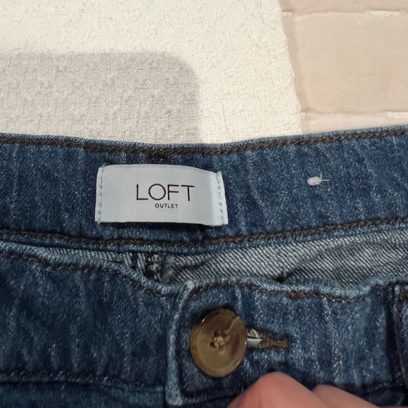 Loft Outlet High Rise Wide Leg Jeans w/Button Fly - Picture 3 of 5